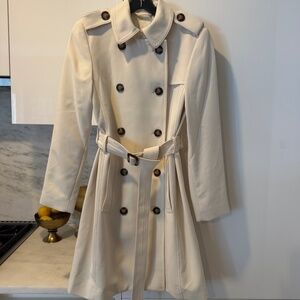 Women’s double-breasted belted trench coat